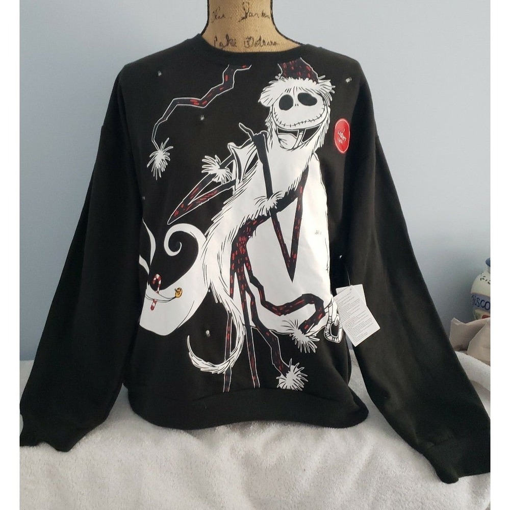 Disney Nightmare before Christmas Sweatshirt Junior Size XL 15/17 Black